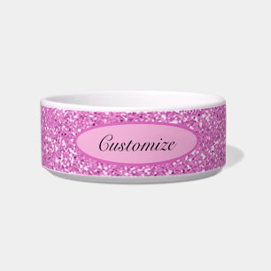 Écuelle Parties scintillant de rose personnalisée