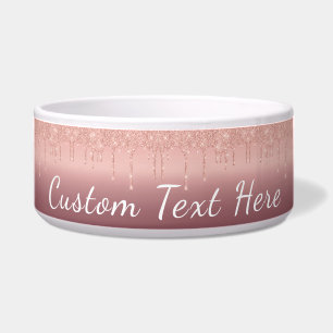 Écuelle Parties scintillant Gold Blush Rose de texte perso