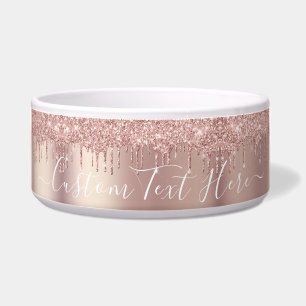 Écuelle Parties scintillant rose Gold Blush Éclats Texte