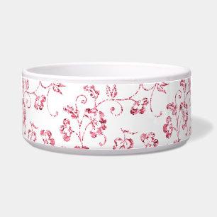 Écuelle Parties scintillant rose romantique Floral