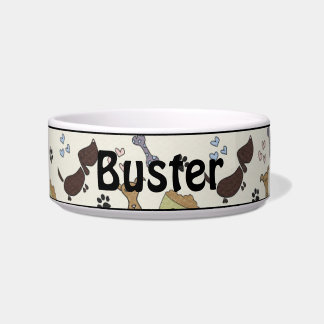 Écuelle Pâtes de chien et Coeurs Personnalisé Pet Bowl