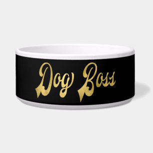 Écuelle Patron moderne de chien d'or noir