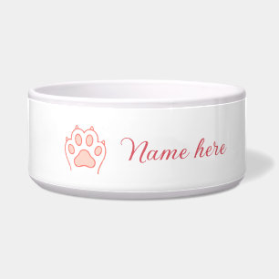 Écuelle Patte de chien cœur rouge animal familier ajouter