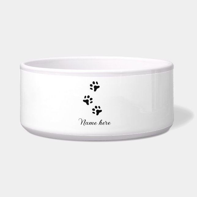 Écuelle Patte de chien noire ajouter un nom de compagnie t (Devant)