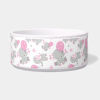 Pattern of Elephants, Cute Elephants - Pink Gray