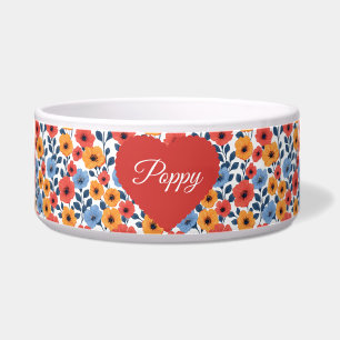 Écuelle Pavot floral rouge poivron