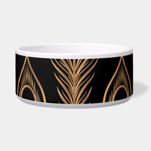 Écuelle Peacock Feathers, Luxury Oriental Motif.