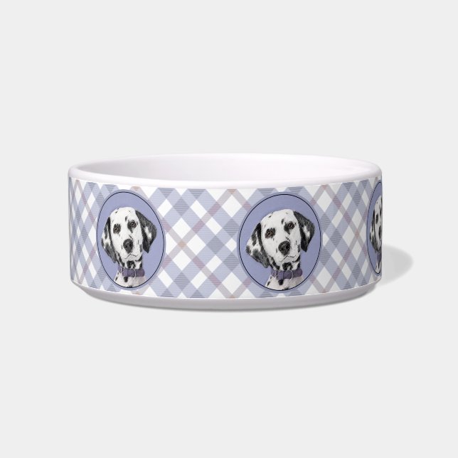 Écuelle Peinture Dalmatienne - Cute Original Chien Art (Gauche)