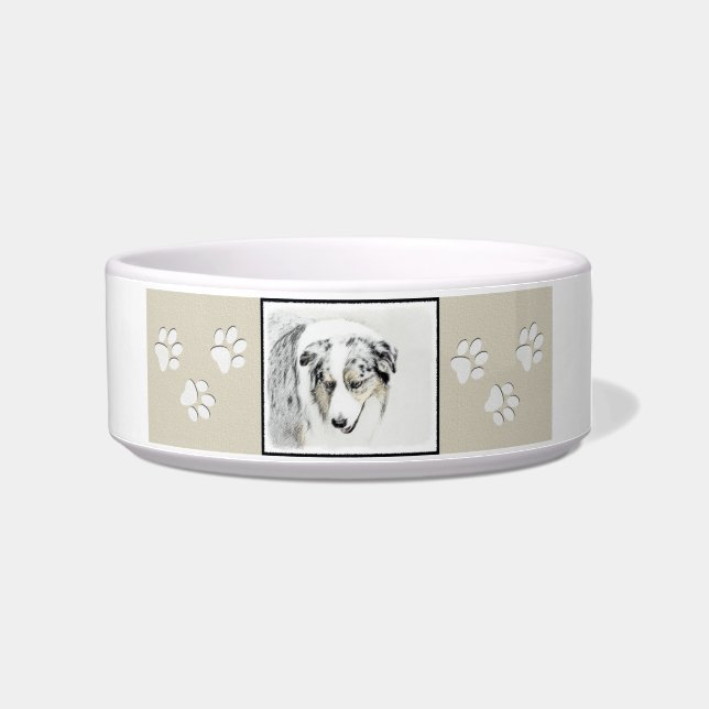 Écuelle Peinture de berger australien - Art original de ch (Droite)