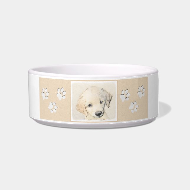 Écuelle Peinture de chiot d'or Retriever - Art de chien or (Droite)