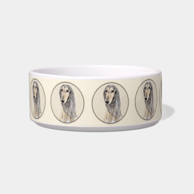 Écuelle Peinture de Saluki (Faune) - Cute Original Chien A (Gauche)