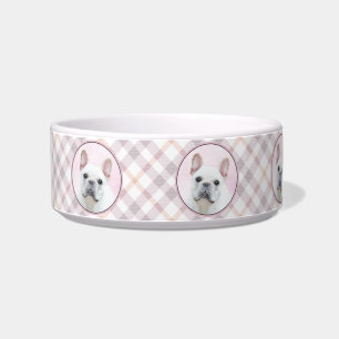 Écuelle Peinture française de Bulldog (Crème/Blanc) - Art 