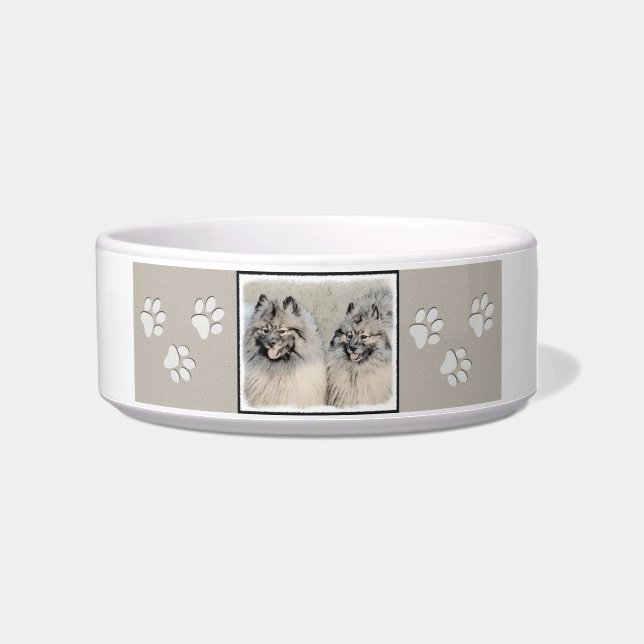 Écuelle Peinture Keeshond Brothers - Art Chien original (Droite)