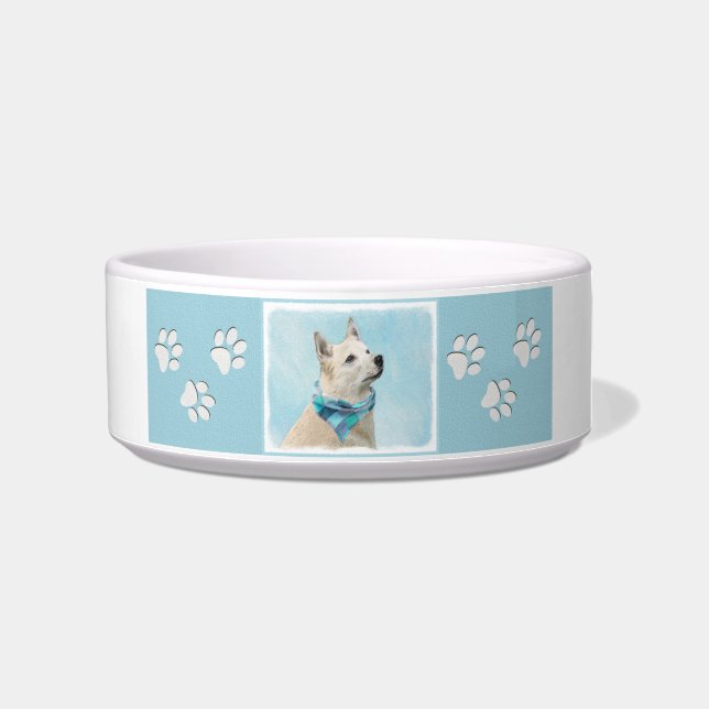 Écuelle Peinture norvégienne Buhund - jolie art original c (Droite)