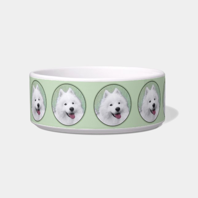 Écuelle Peinture Samoyed - Cute Original Chien Art (Gauche)