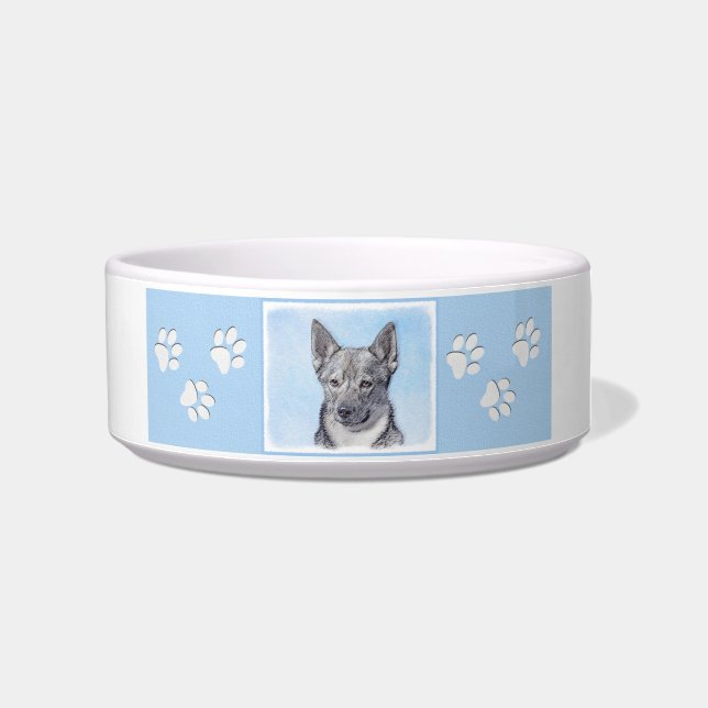 Écuelle Peinture Suédoise Vallhund - Cute Original Chien A (Droite)
