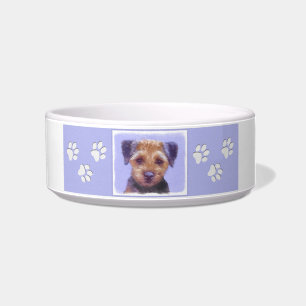Écuelle Peinture sur la frontière de Terrier - jolie art o