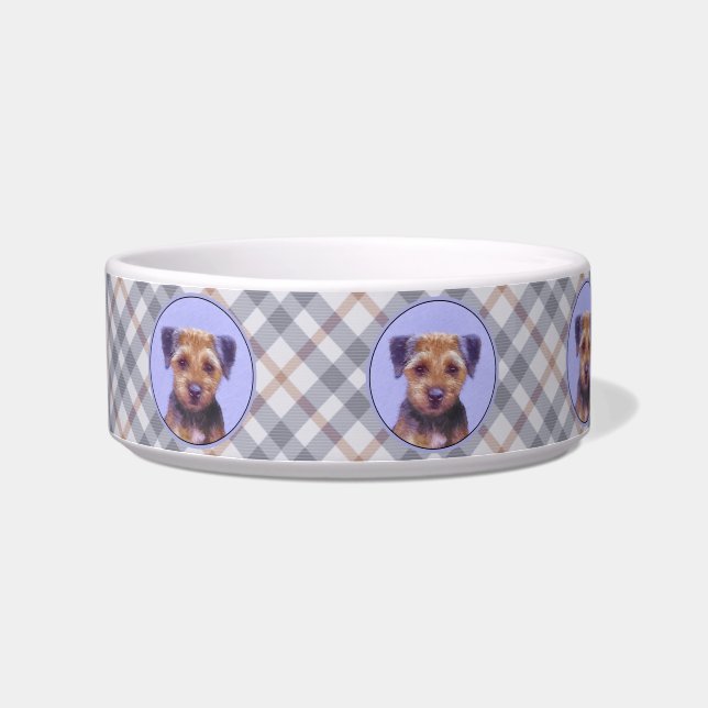 Écuelle Peinture sur la frontière de Terrier - jolie art o (Gauche)