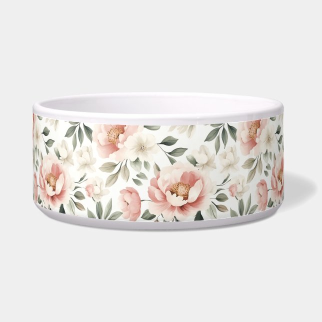 Écuelle Peonées roses poussiéreuses (Devant)