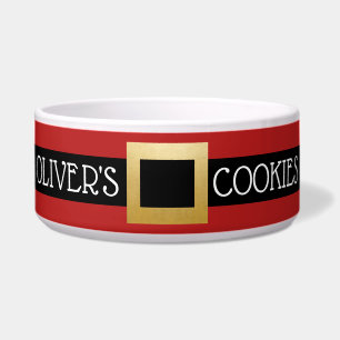 Écuelle père Noël Buckle Nom personnalisé Chat ou Chien