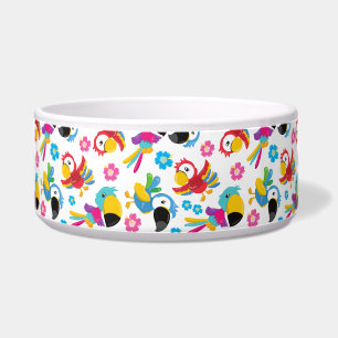 Écuelle Perroquets colorés, Perroquets tropicaux, Oiseaux,