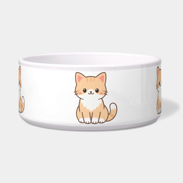 Écuelle Personalized Cute Cat Gift – Custom Pet Name Minim (Devant)