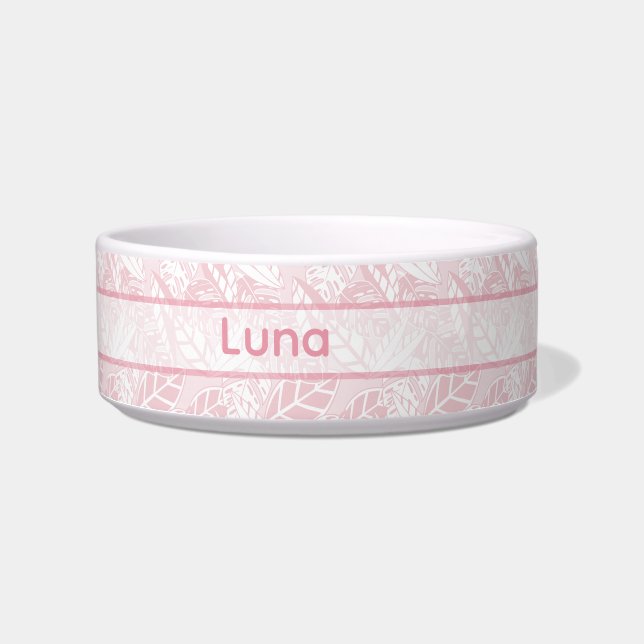 Écuelle Personalized Pet Bowl with foliage (Devant)