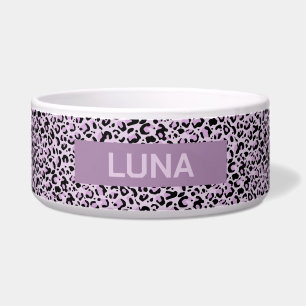 Écuelle Personnalisable Purple Empreinte de léopard Pet Bo