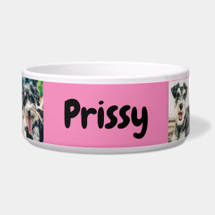 Écuelle Personnalisé avec nom et photos Pink Dog Bowl