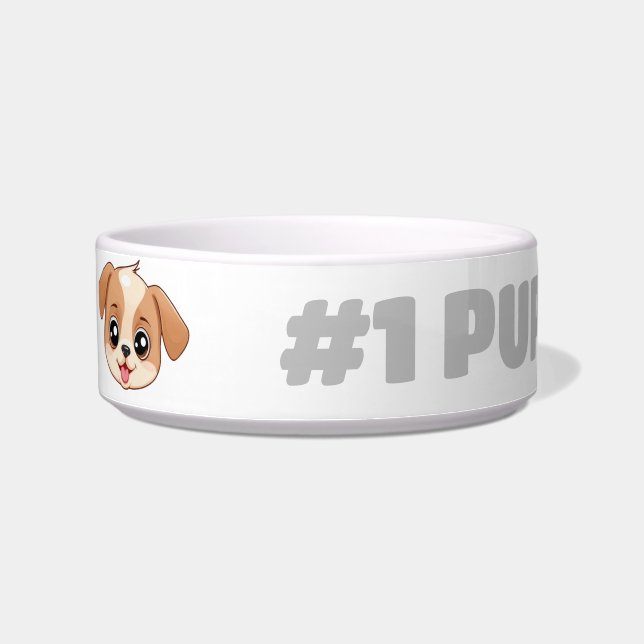 Écuelle Personnalisé Cute Pet Chien Bowl Idée cadeau (Gauche)