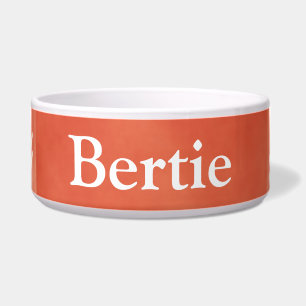 Écuelle Personnalisé. moderne, chevron brûlé orange animal