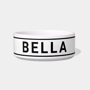 Écuelle Personnalisé Simple Bold Nom Modèle Aliments pou