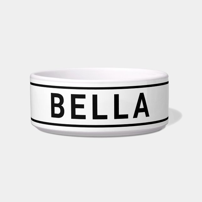 Écuelle Personnalisé Simple Bold Nom Modèle Aliments pour  (Devant)