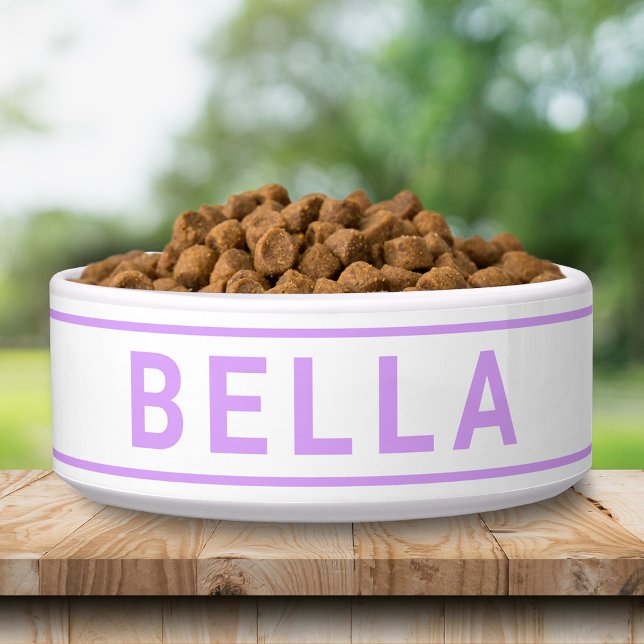 Écuelle Personnalisé Simple Bold Nom Modèle Aliments pour  (Créateur téléchargé)