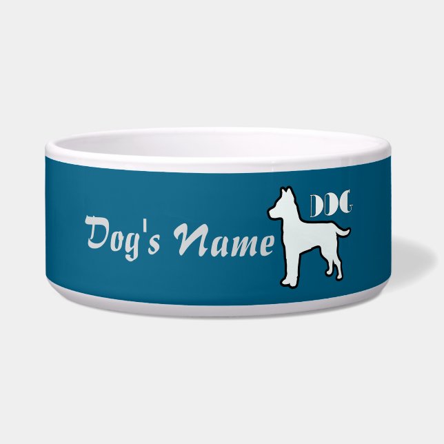 Écuelle Personnaliser le logo du chien Ocean Blue Large Ch (Devant)