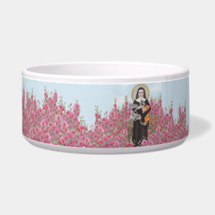 Écuelle Personnaliser St Gertrude Patron de chats Hollyhoc