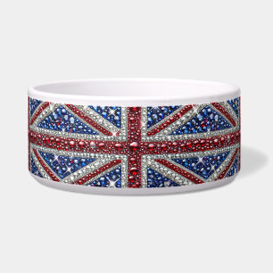 Écuelle Pet Bowl aux couleurs britanniques Résumé Design
