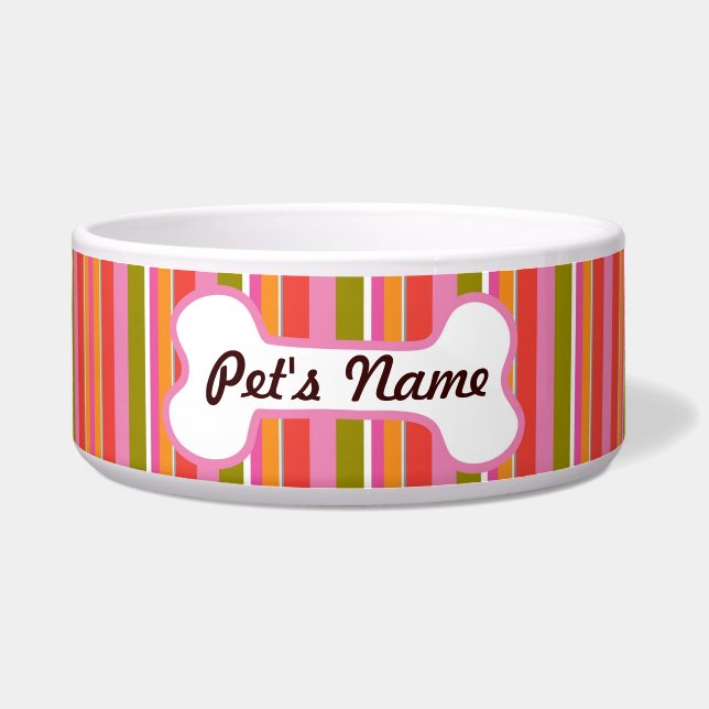 Écuelle Pet Bowl avec os personnalisé (Devant)