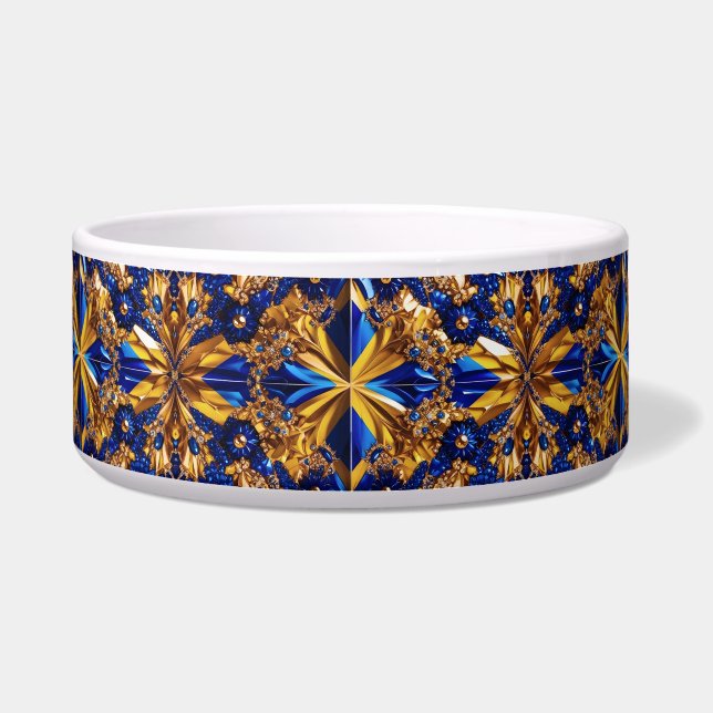 Écuelle Pet Bowl avec Suède Couleurs Conception abstraite (Devant)