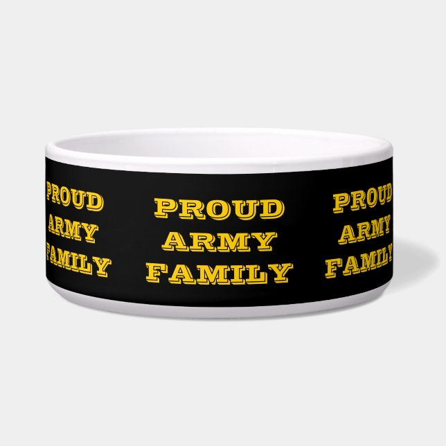 Écuelle Pet Bowl Fier Armée Famille (Devant)