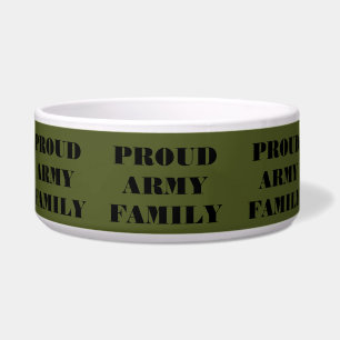 Écuelle Pet Bowl Fier Armée Famille