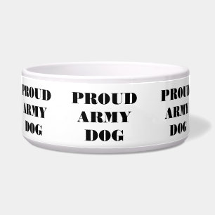Écuelle Pet Bowl Fier chien de l'armée