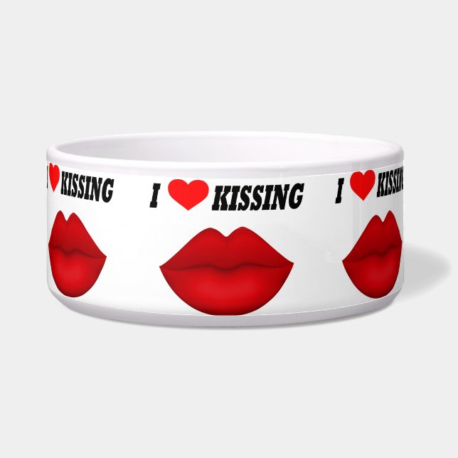 Écuelle Pet Bowl I Love Kissing (Devant)