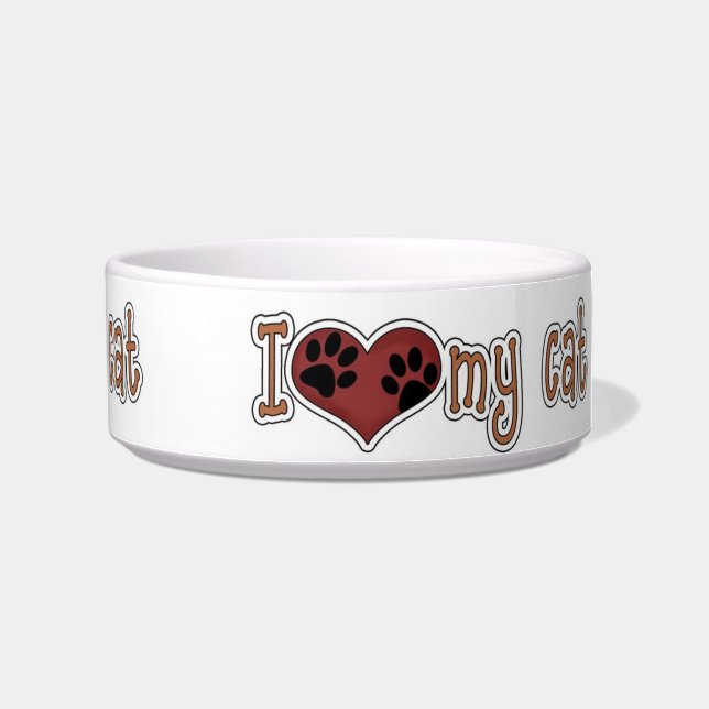 Écuelle Pet Bowl/I Love my Cat (Droite)
