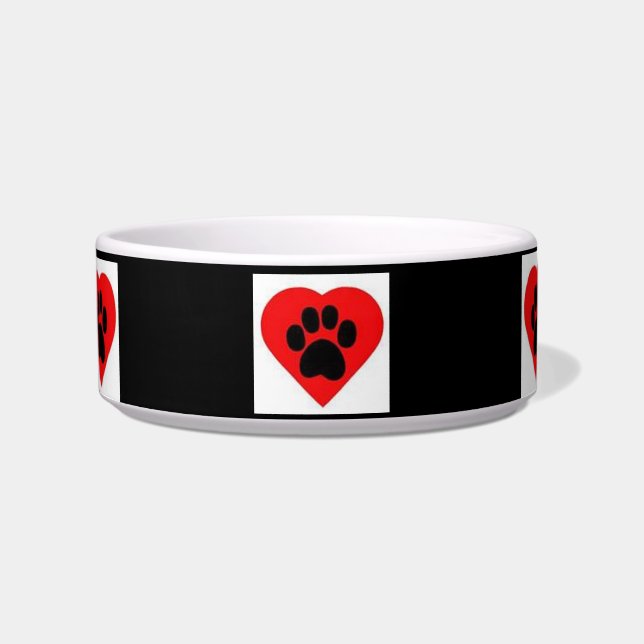 Écuelle Pet Bowl Paw Heart (Devant)