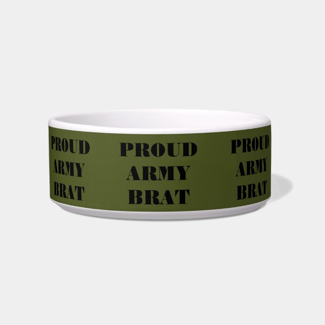 Écuelle Pet Bowl Proud Army Brat (Devant)