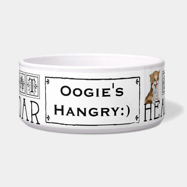 Écuelle Pet CAT Bowl Large "I AM CAT Hear me ROAR" (Devant)