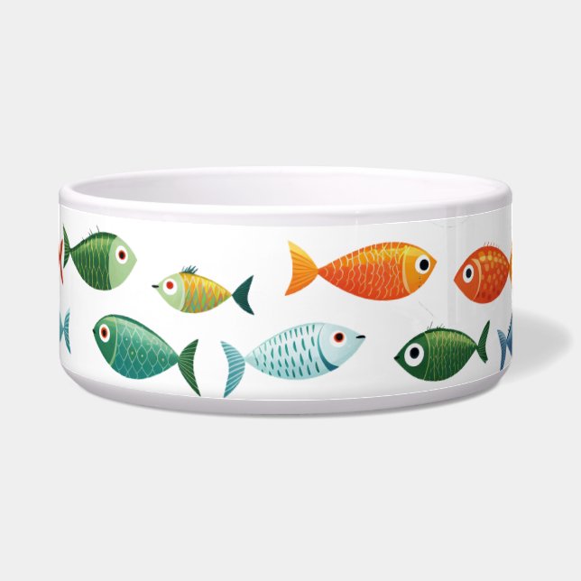 Écuelle Petit Poisson Coloré Cartoon Pet Bowl (Devant)