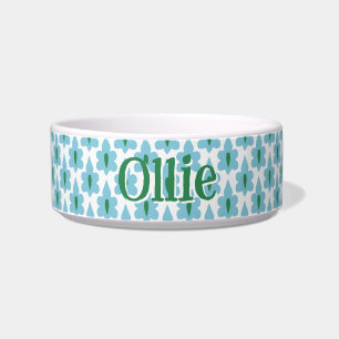 Écuelle Petite feuille en vert et aquarelle