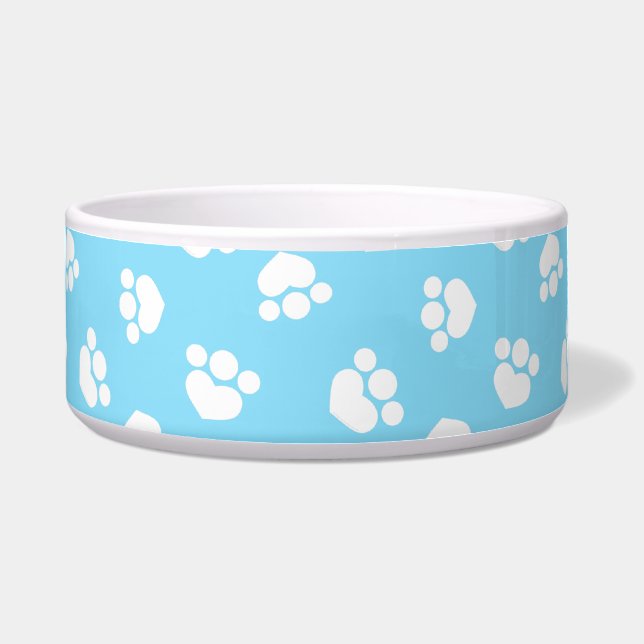 Écuelle Petits Coeurs Empreintes de pattes Carribean Pooch (Devant)